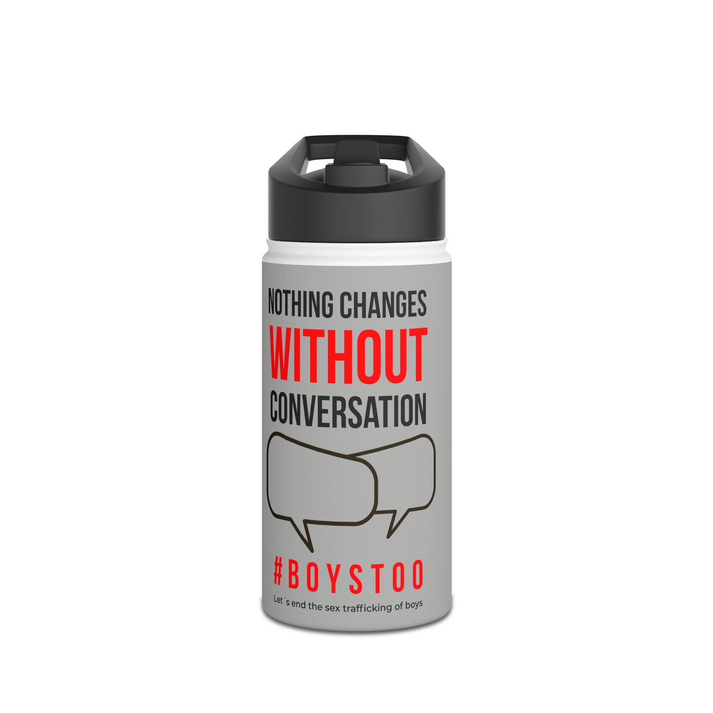 Nothing Changes... Stainless Steel Water Bottle, Standard Lid