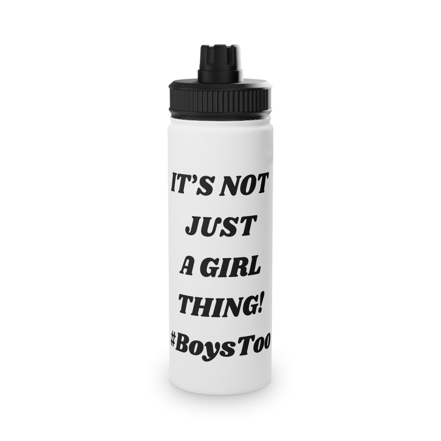 Not Just a Girl Thing! ~ Red Txt v2 Stainless Steel Water Bottle, Sports Lid